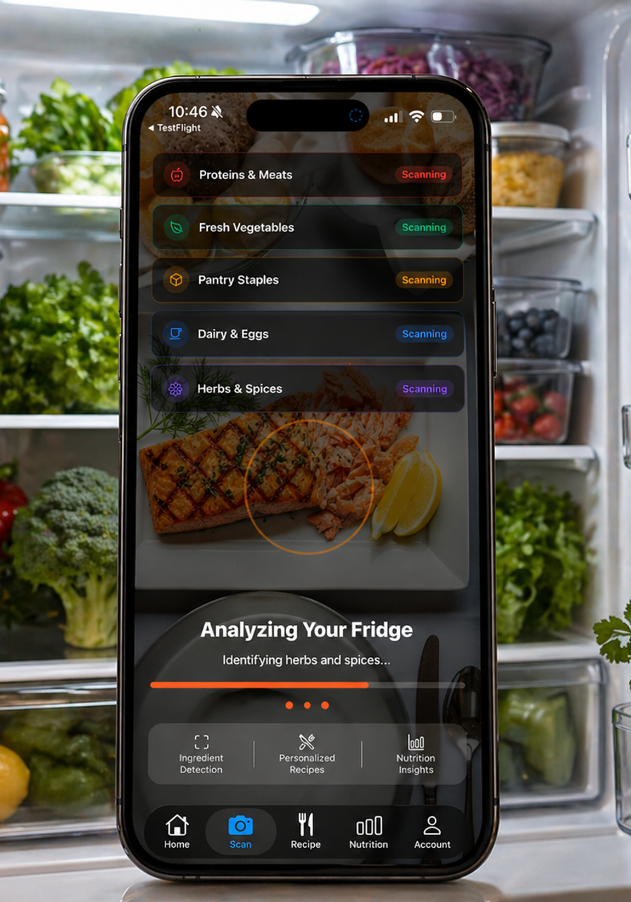 Fridge2Chef — AI recipes from your fridge