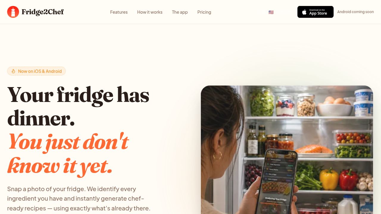 Fridge2Chef — AI recipes from your fridge